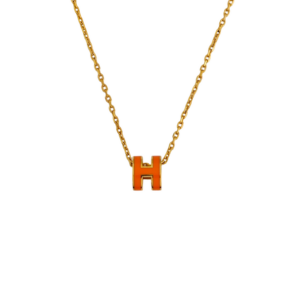 Pop H Metal Gold Necklace