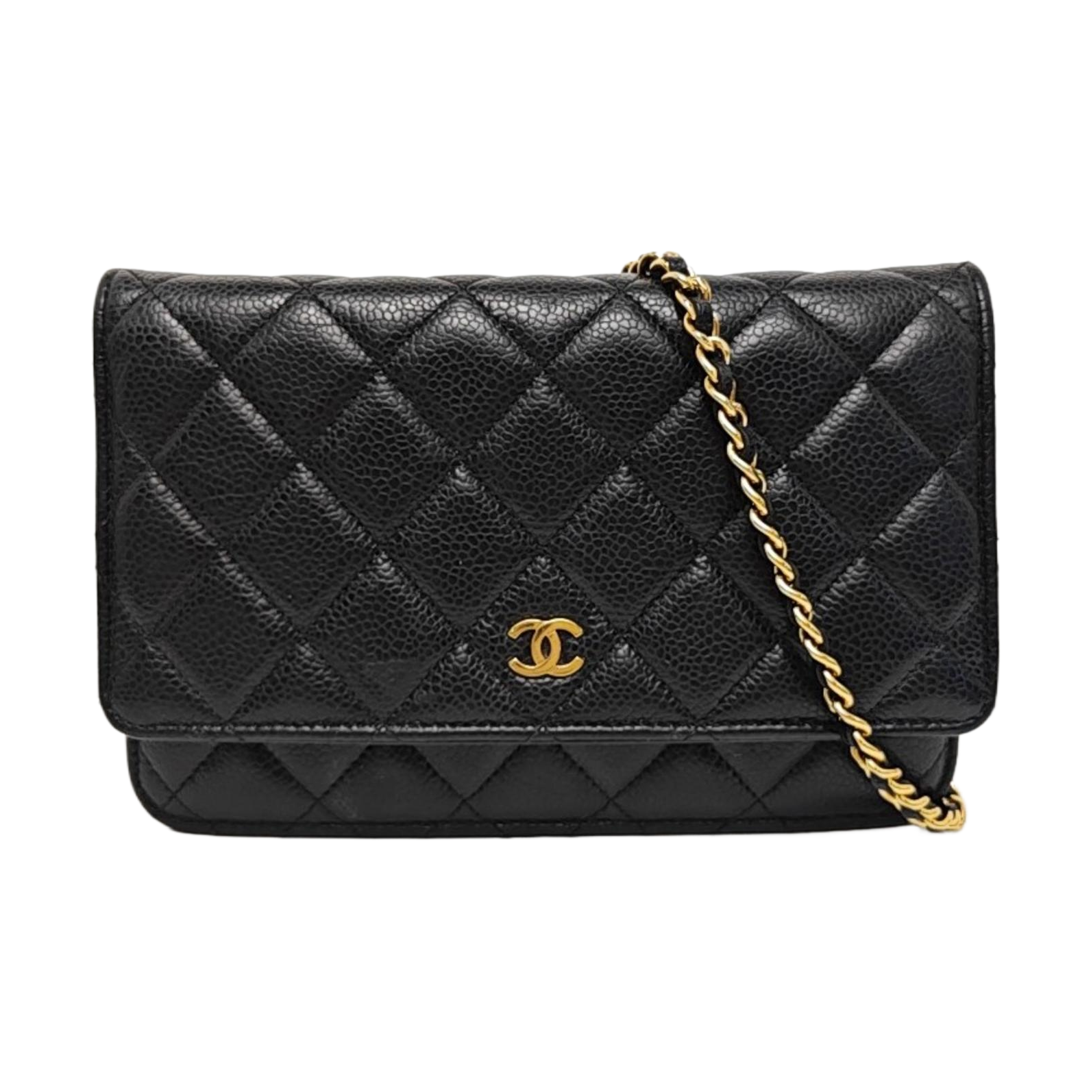 WOC Quilted Grained Calfskin Black