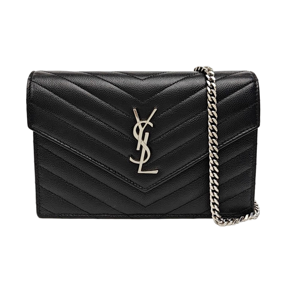 MONOGRAM Chevron Calfskin Black
