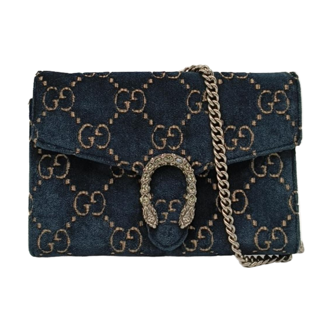 Authenticated pre-owned  Dionysus Mini Monogram Velvet Blue - Shoulder Bag at Looply