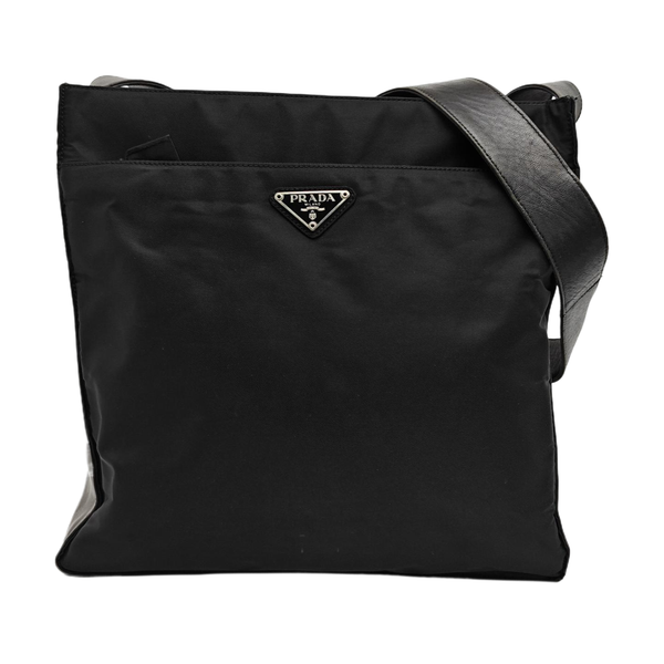 Nylon Shoulder Bag Black