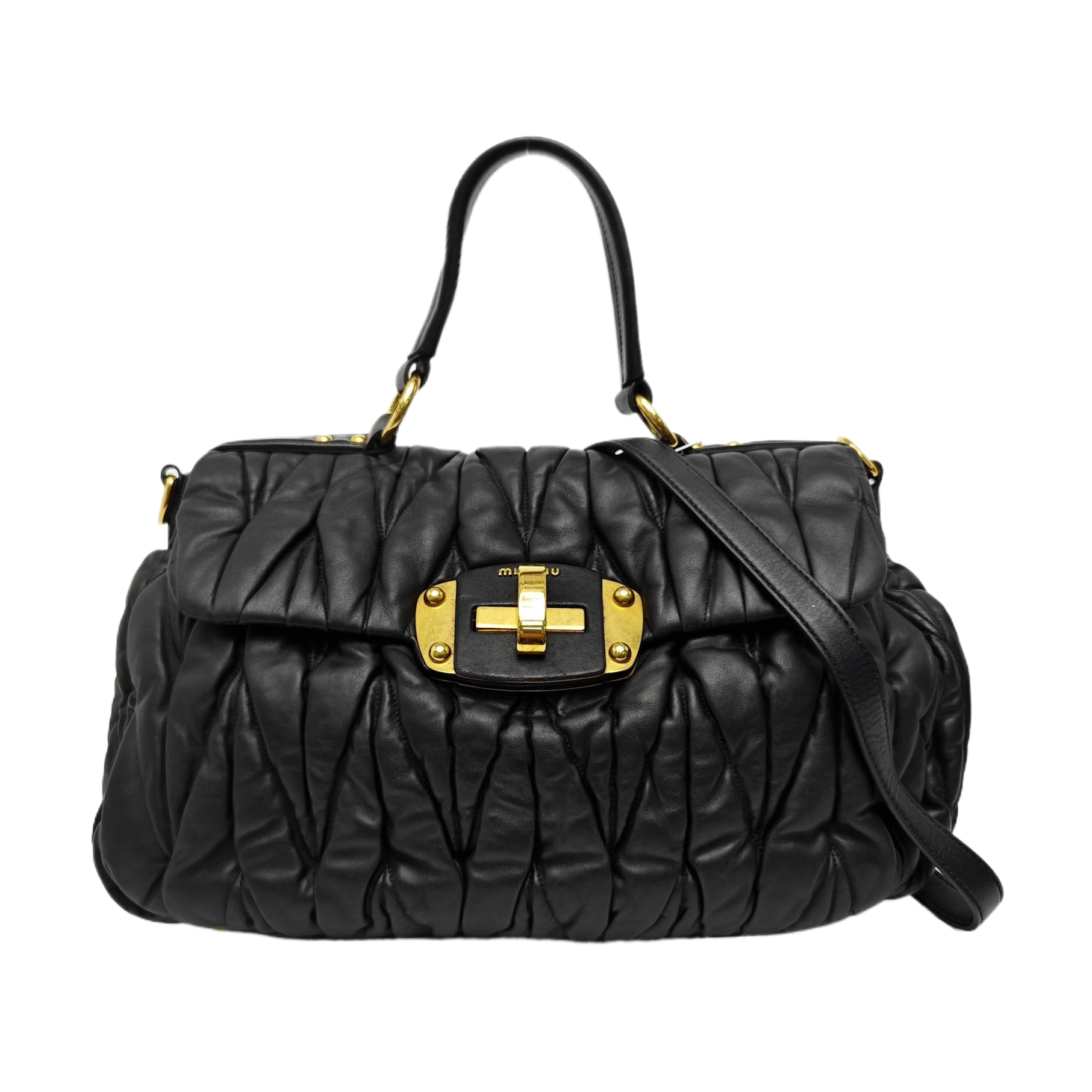 Quilted Lambskin Tote Bag Black