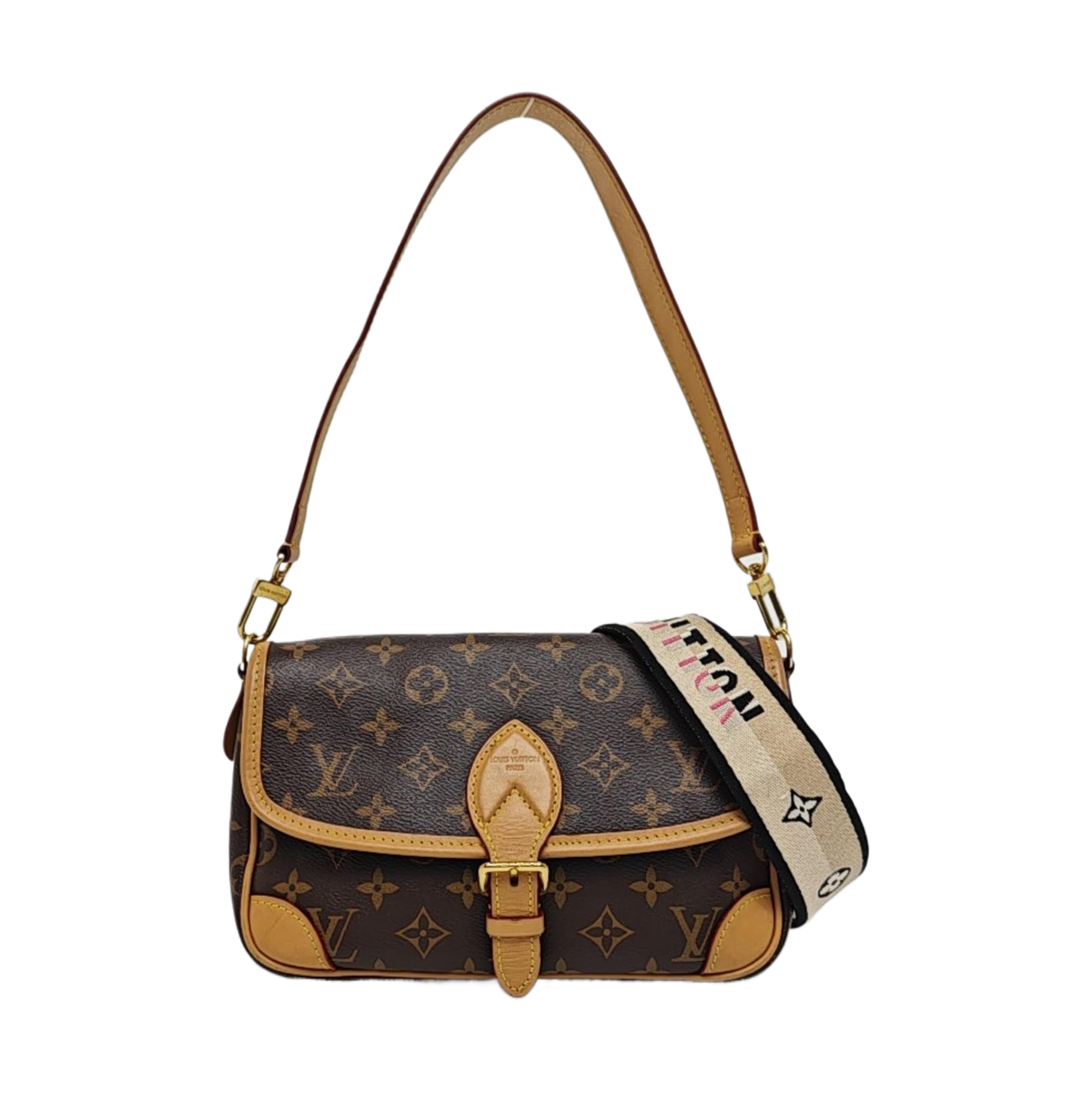 DIANE Monogram Coated Canvas Brown