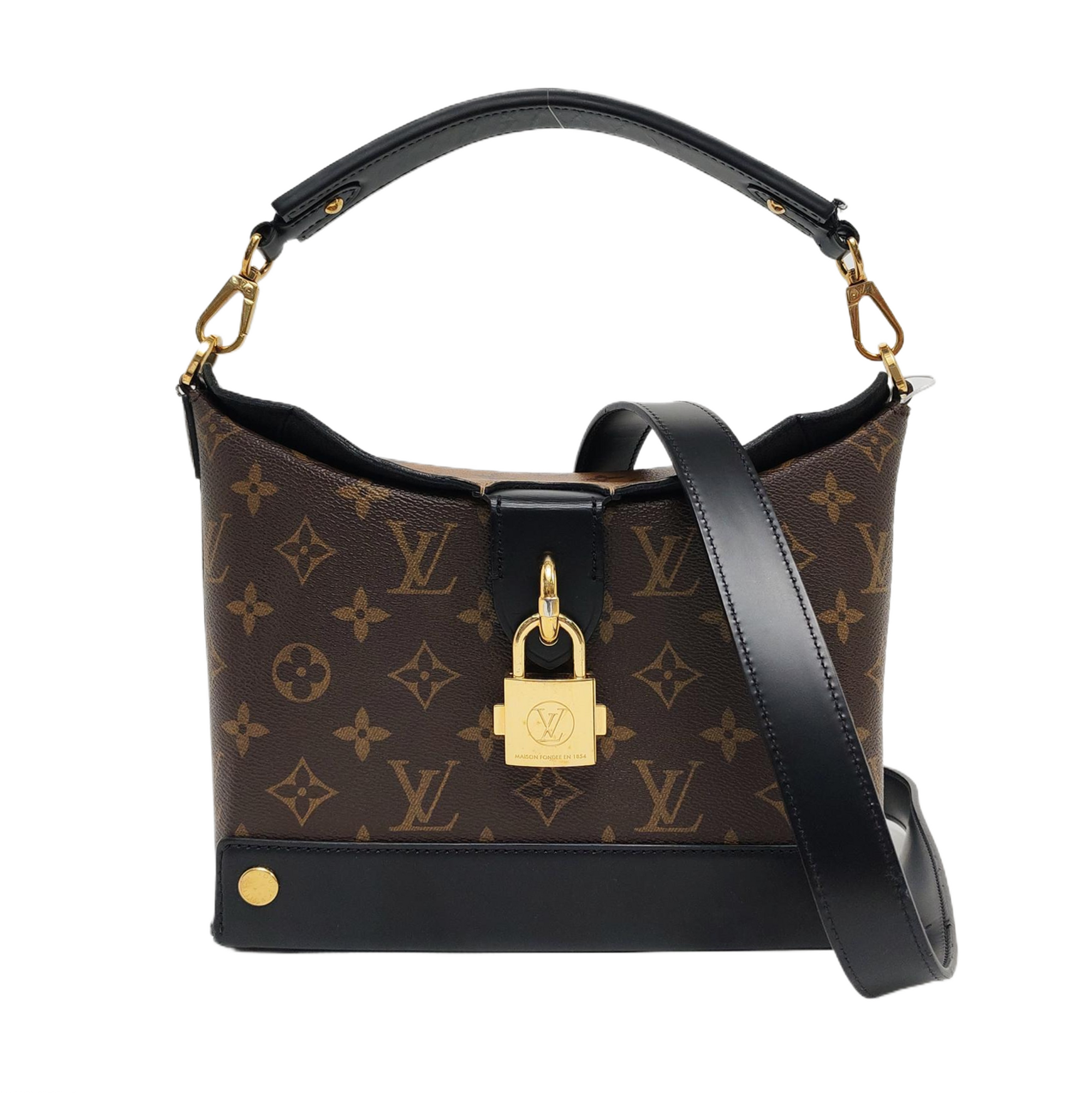 BENTO BOX Monogram Coated Canvas Brown