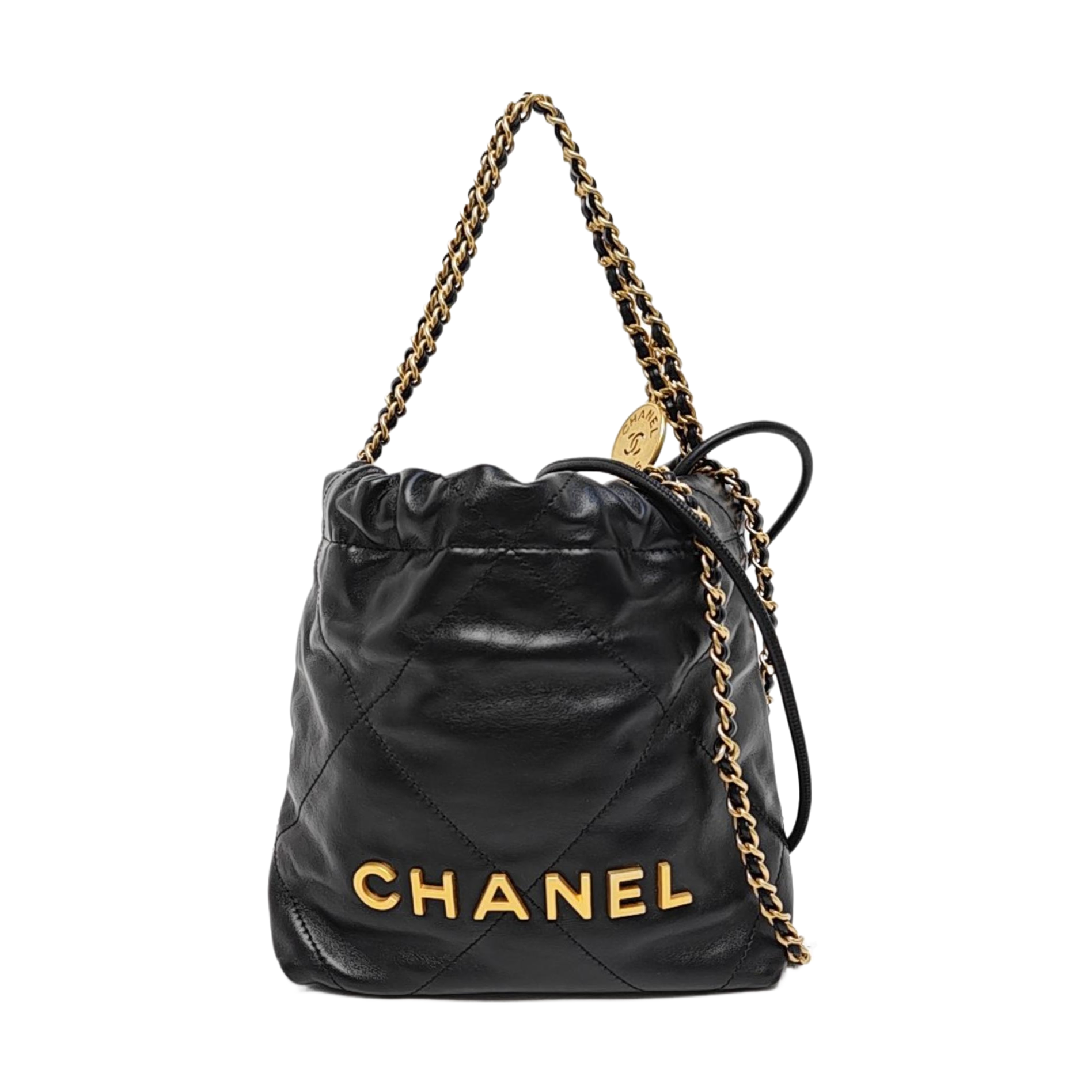 CHANEL 22 Mini Quilted Calfskin Black