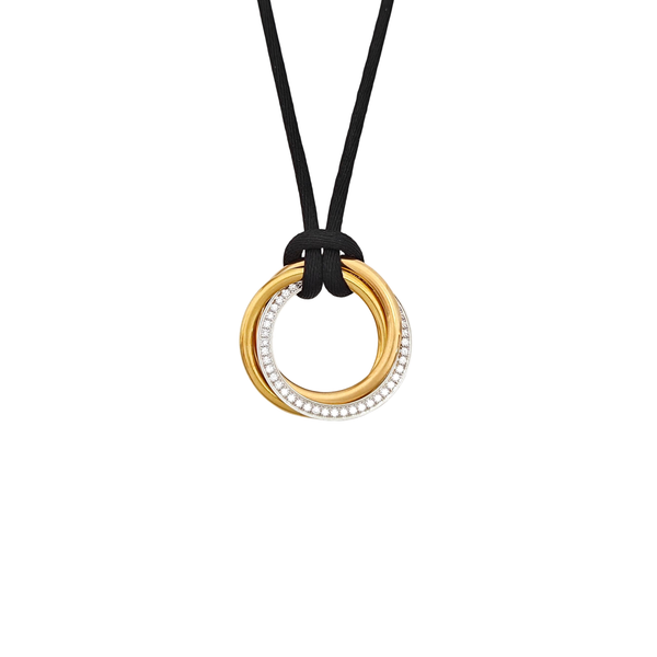 TRINITY Fabric Black Necklace