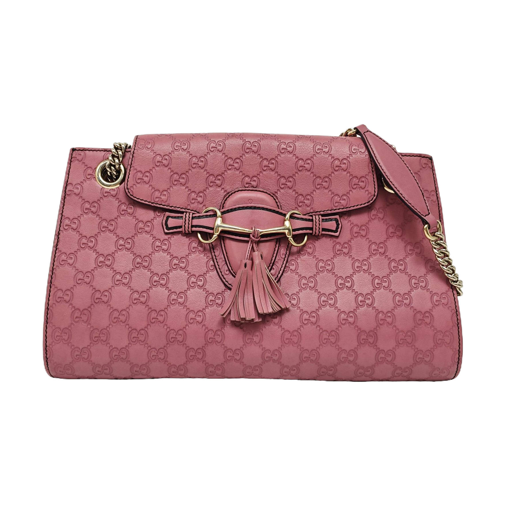 Emily Chain Monogram Calfskin Pink