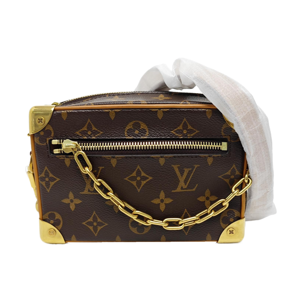 SOFT TRUNK Mini Monogram Coated Canvas Brown
