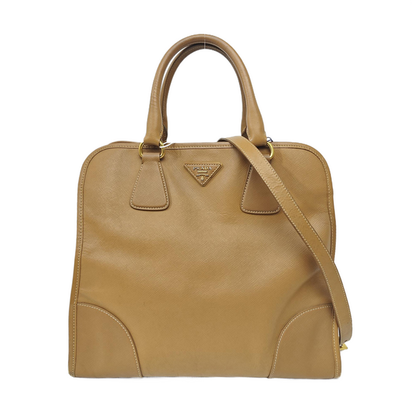 Saffiano Calfskin Tote Bag Brown