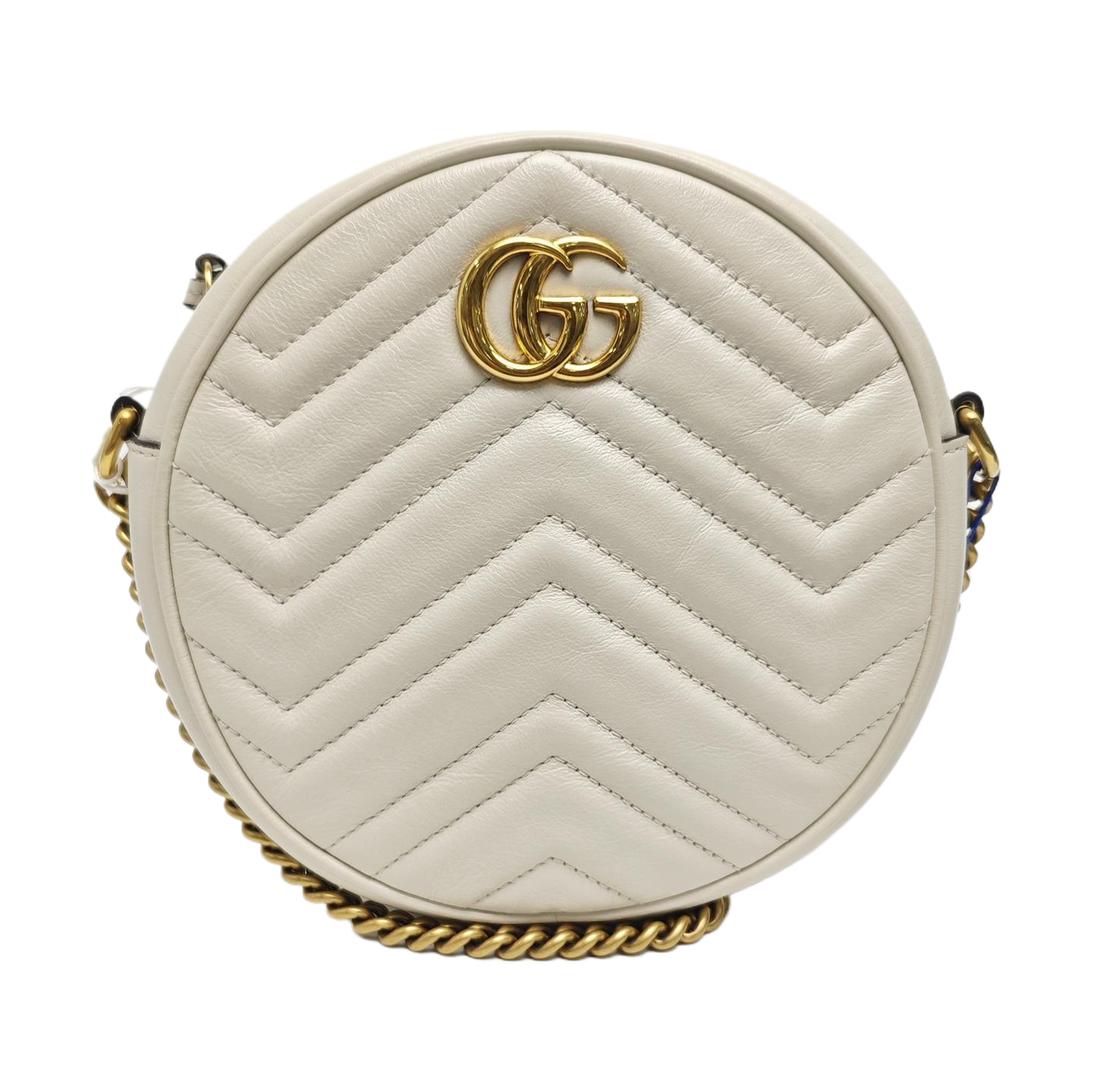 GG Marmont Mini Quilted Calfskin White