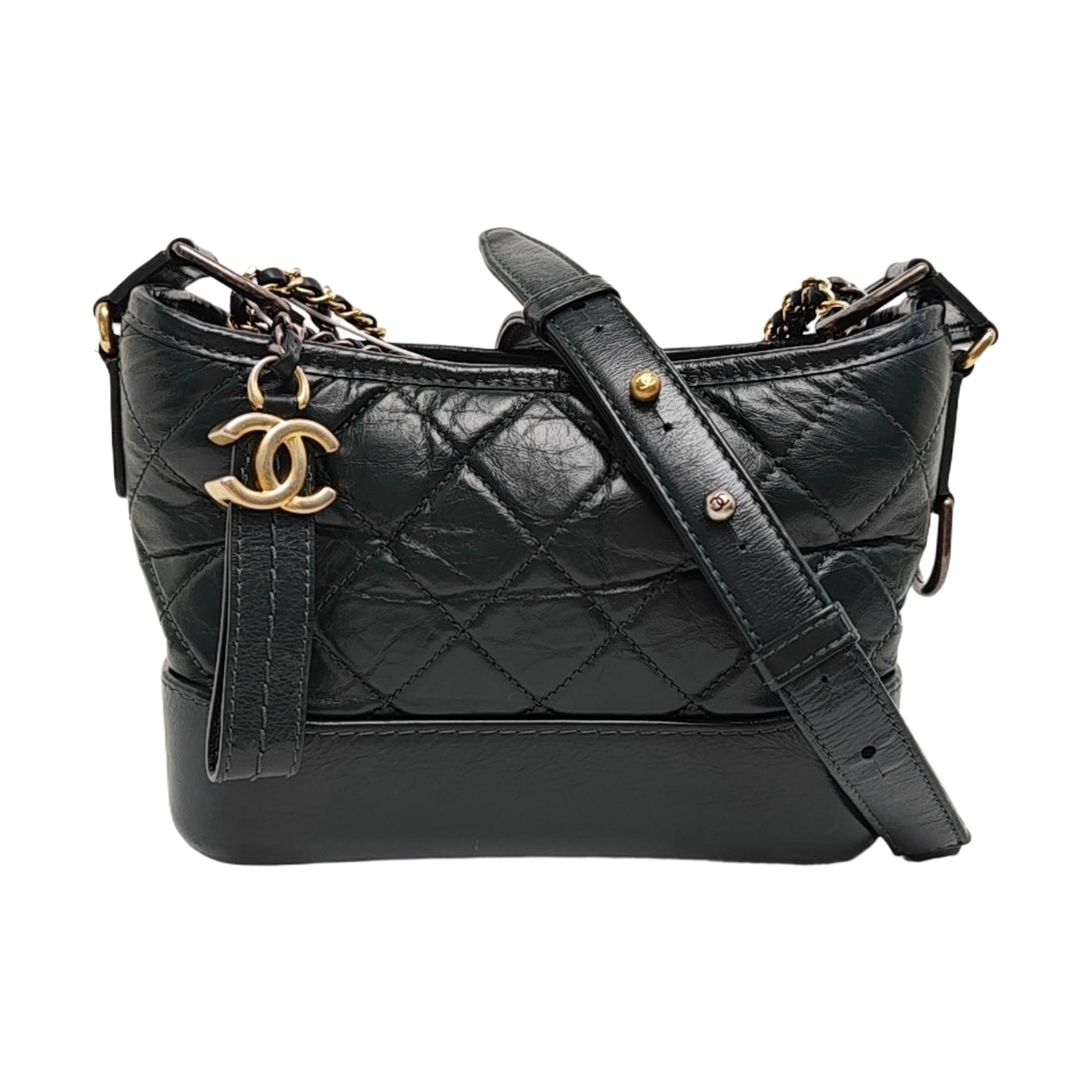 GABRIELLE Small Quilted Calfskin Green