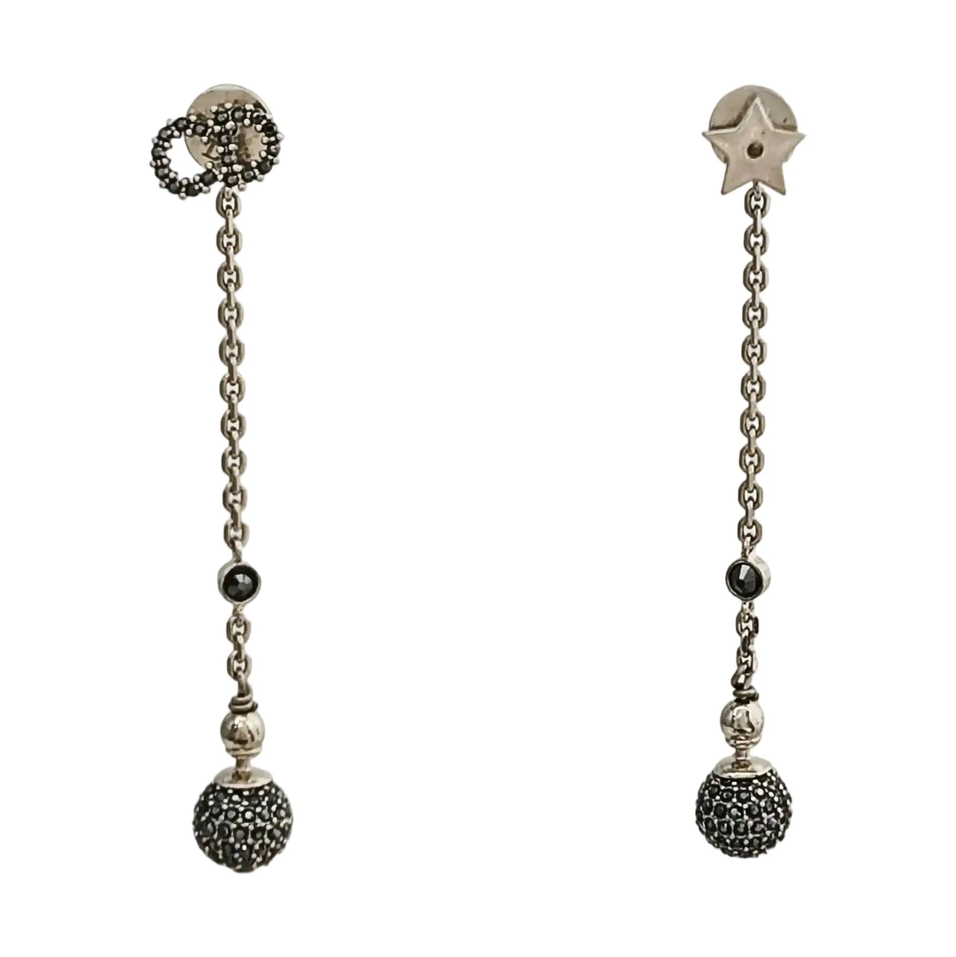 La Petite Tribale Metal Silver Stud Earrings