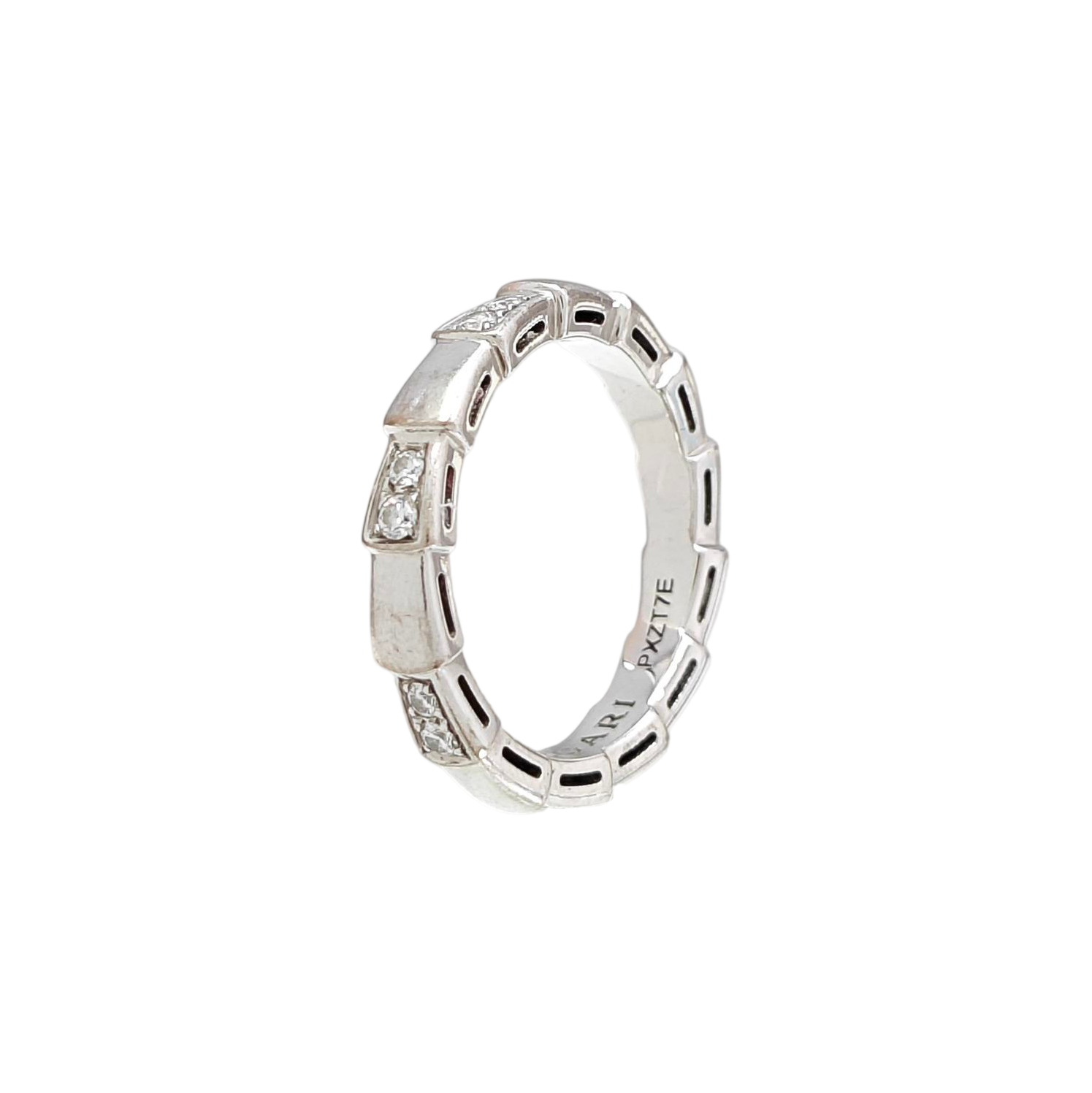 SERPENTI 18k White Gold Silver Ring EU 52