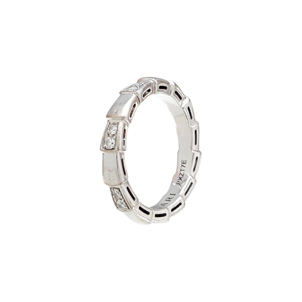 SERPENTI 18k White Gold Silver Ring EU 52