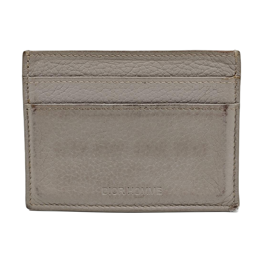Leather Card Holder Gray