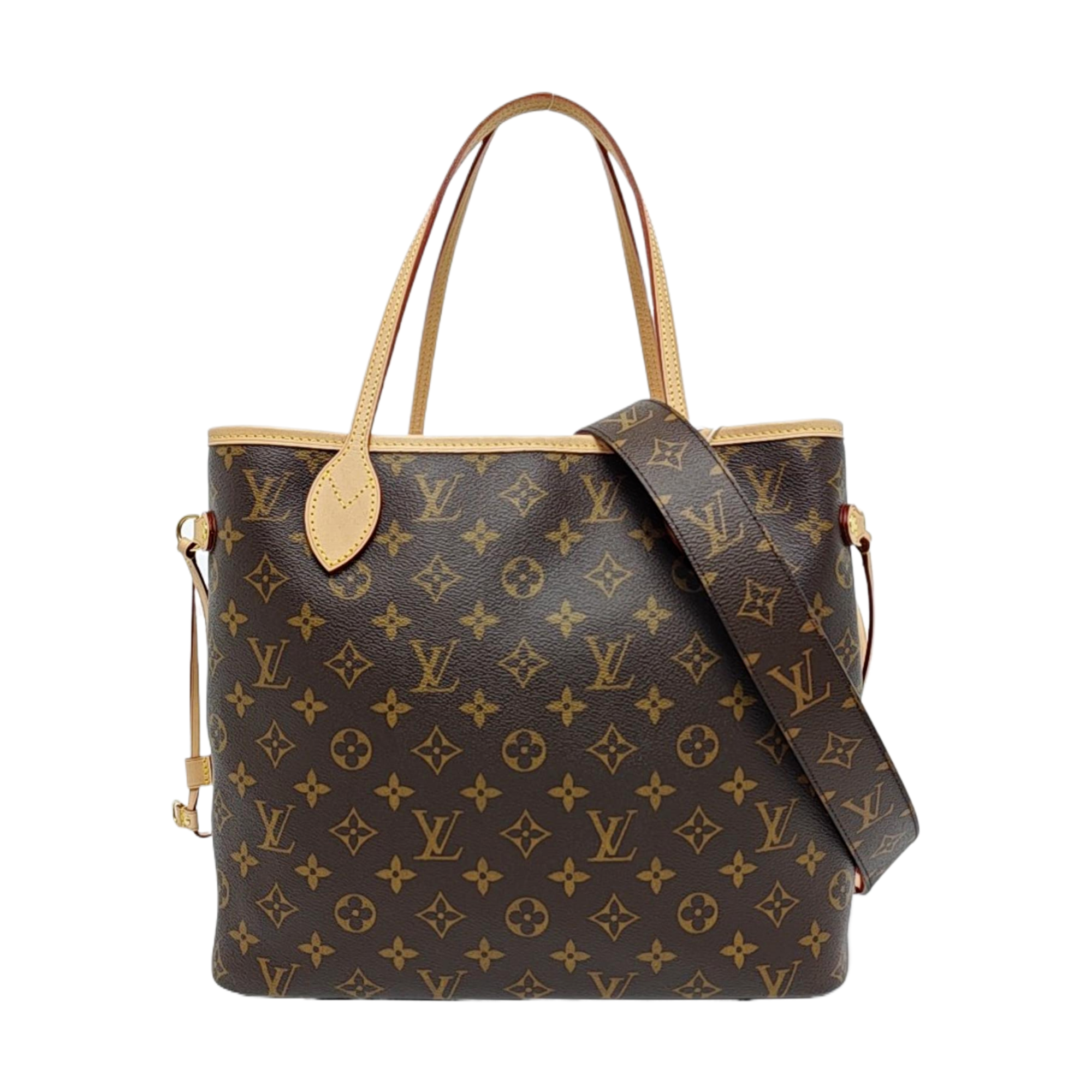 NEVERFULL MM Monogram Coated Canvas Brown