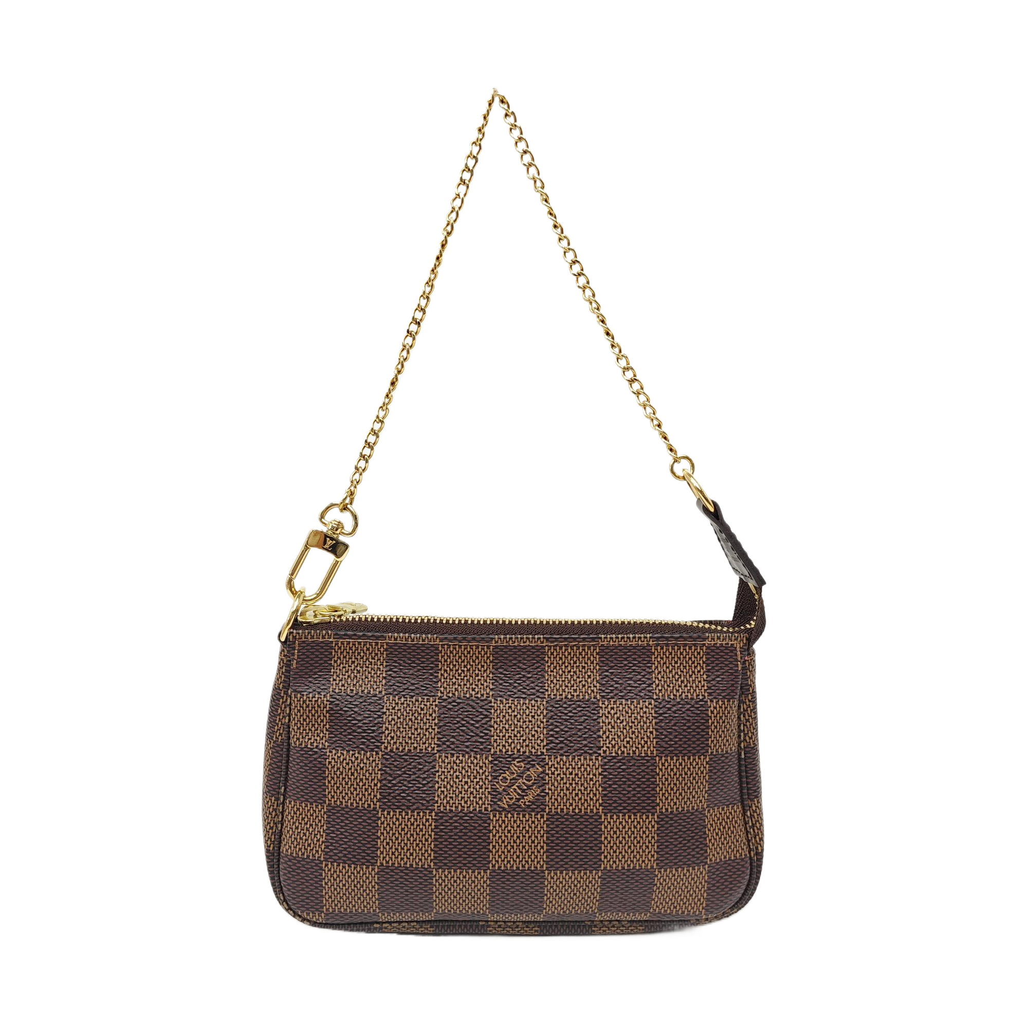 ACCESSOIRES Mini Damier Ebene Coated Canvas Brown