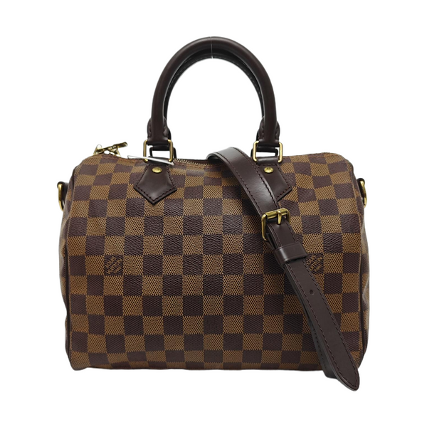SPEEDY 25 Damier Ebene Coated Canvas Brown