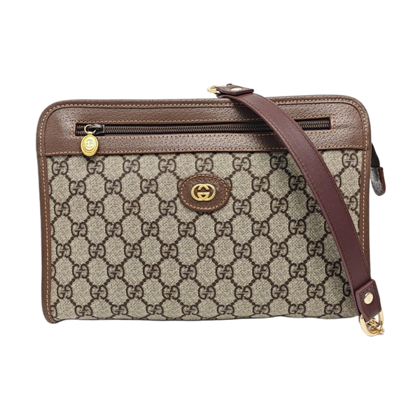 Ophidia Small Monogram Coated Canvas Beige
