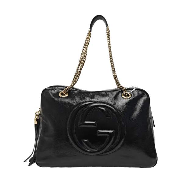 Soho Large Patent Leather Black