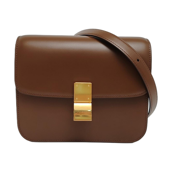 CLASSIC BOX Small Calfskin Brown