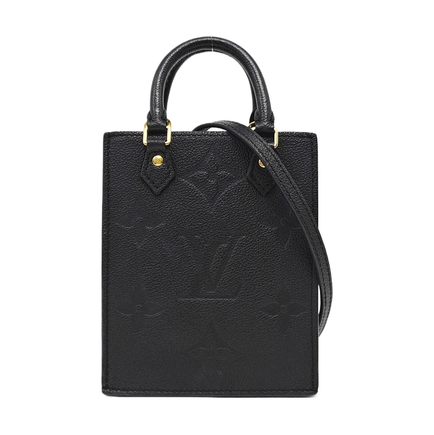 SAC PLAT Mini Calfskin Black