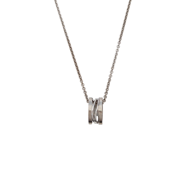 B.ZERO1 18k White Gold Silver Necklace
