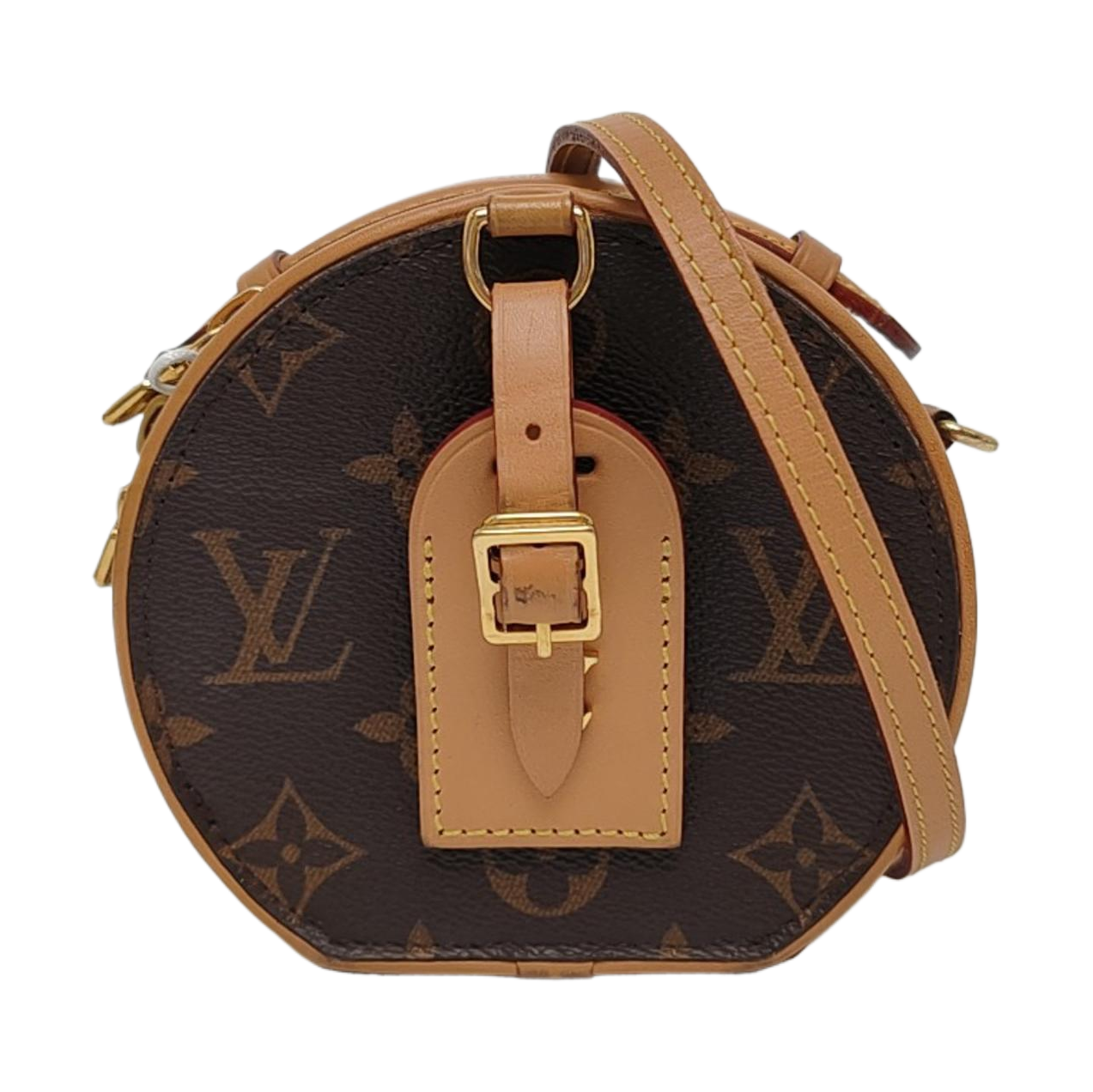 BOITE CHAPEAU Mini Monogram Coated Canvas Brown