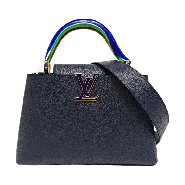CAPUCINES MM Calfskin Blue