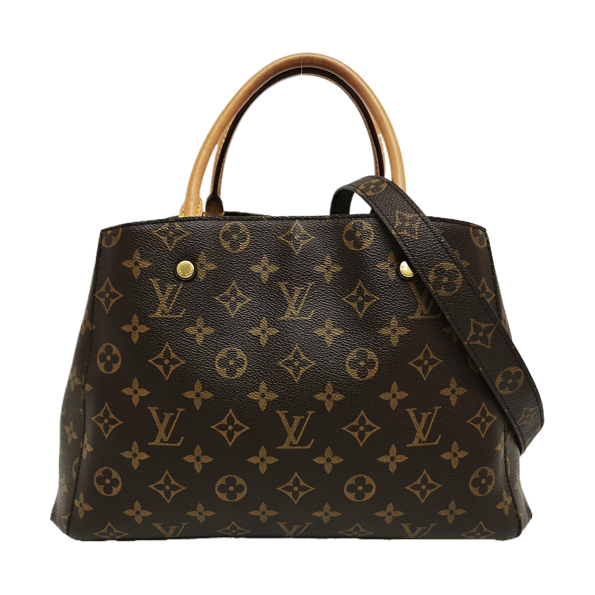 MONTAIGNE Monogram Coated Canvas Brown