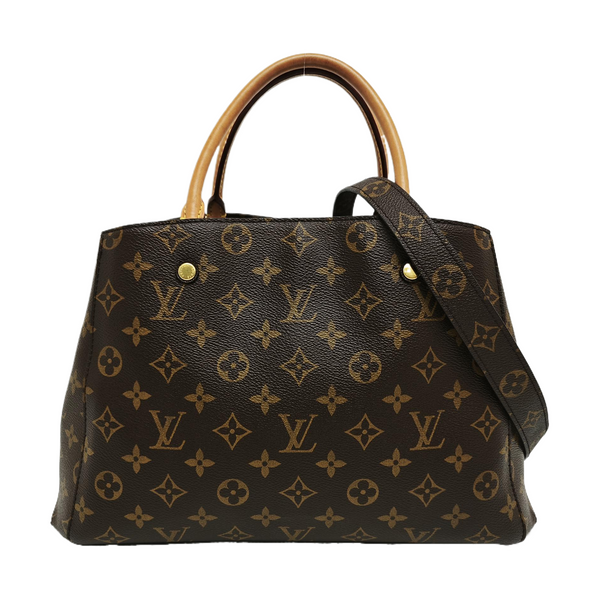 MONTAIGNE Monogram Coated Canvas Brown