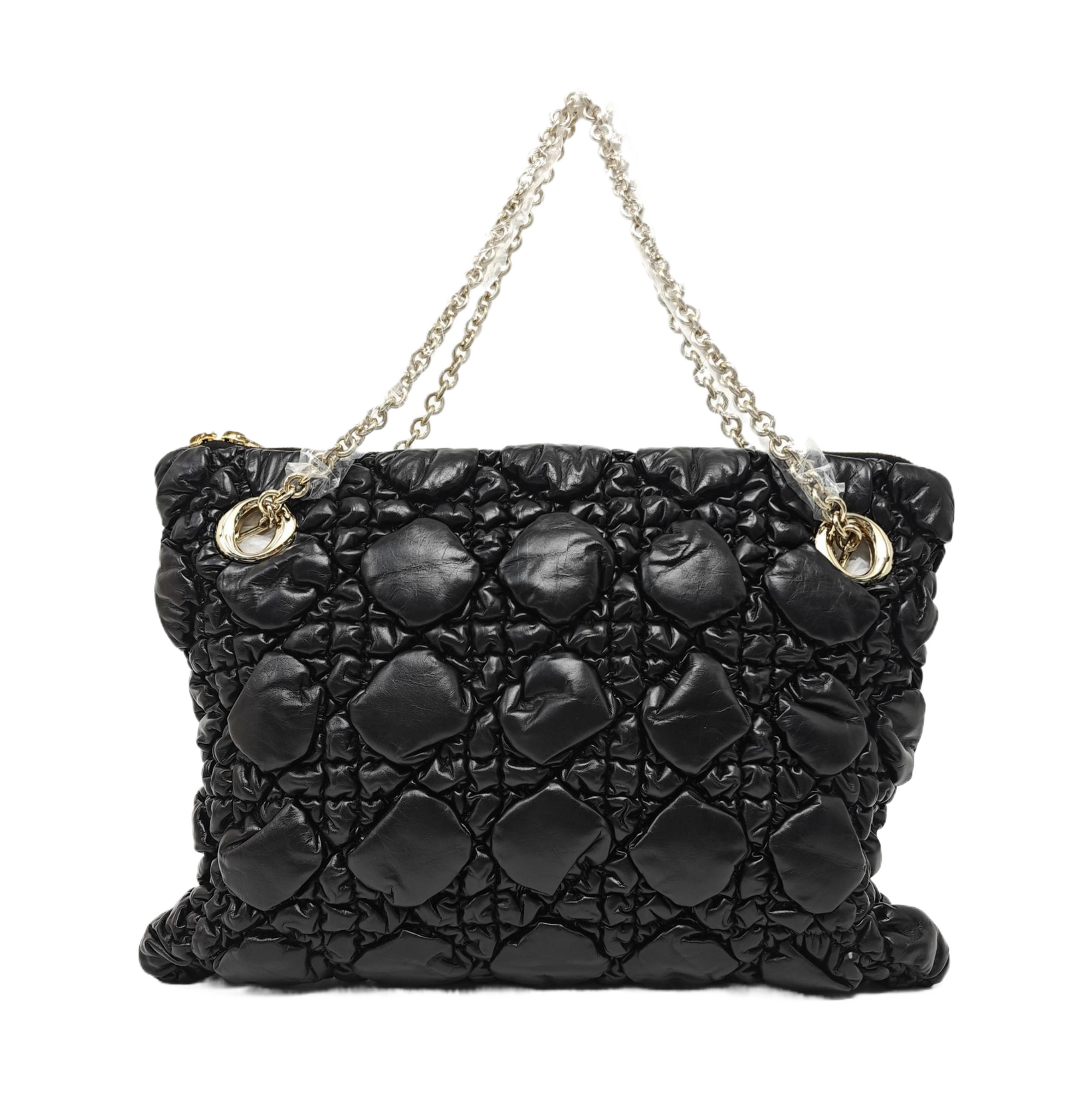 Crunchy Medium Cannage Calfskin Black