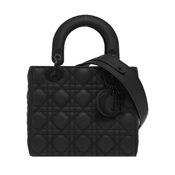 Lady Dior Small Cannage Calfskin Black