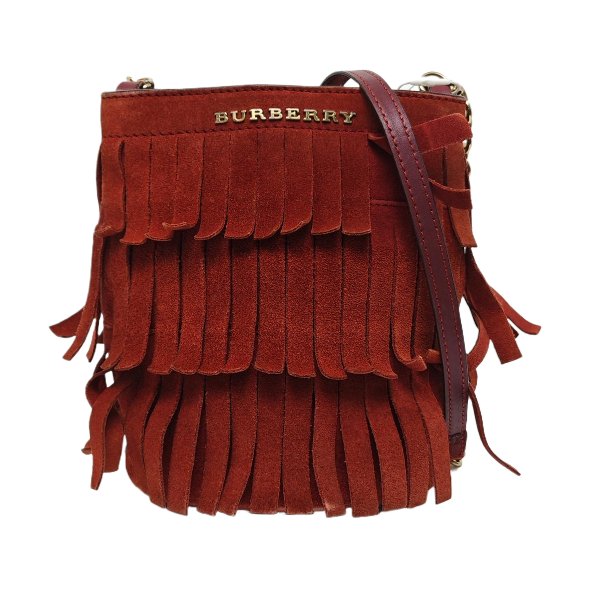 Suede Fringe Mini Suede Red