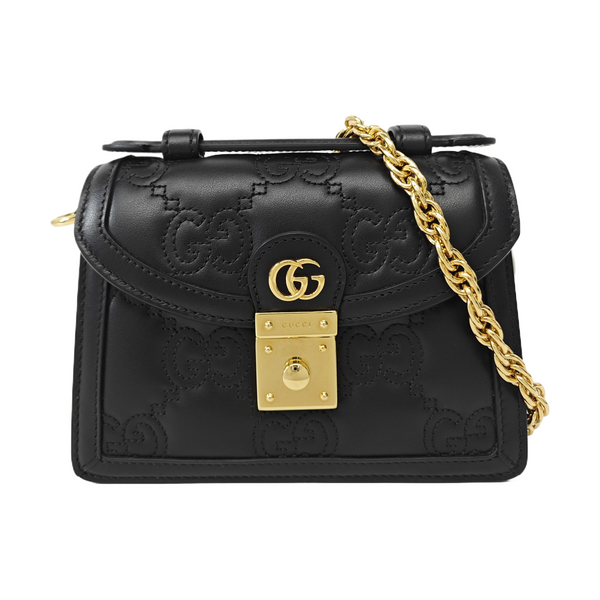 GG Matelassé Quilted Calfskin Black