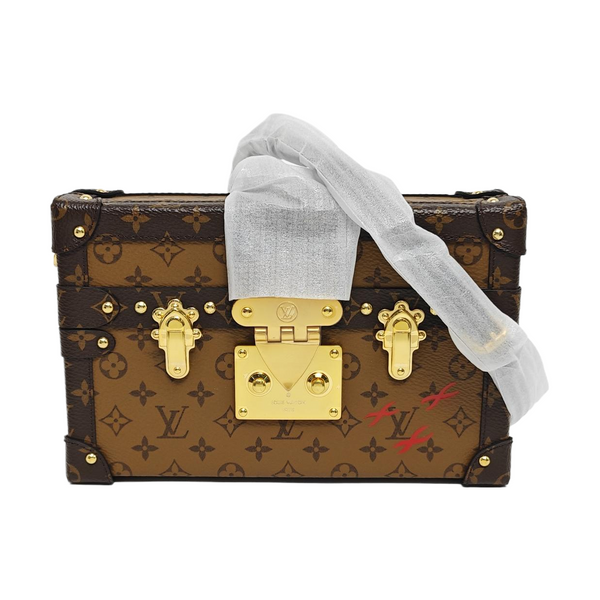 PETITE MALLE Monogram Coated Canvas Brown