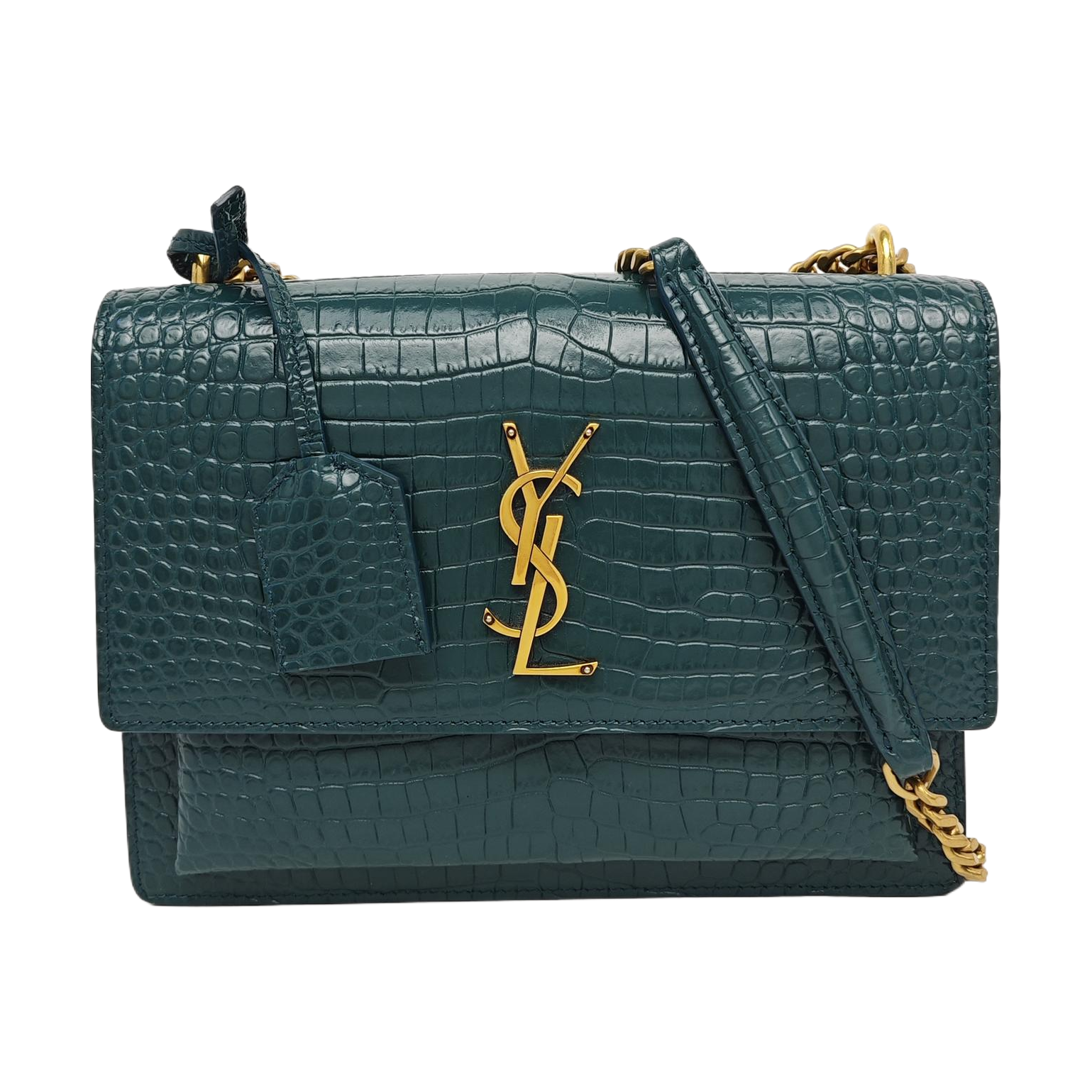 SUNSET Medium Calfskin Green