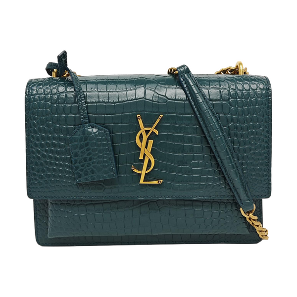 SUNSET Medium Calfskin Green