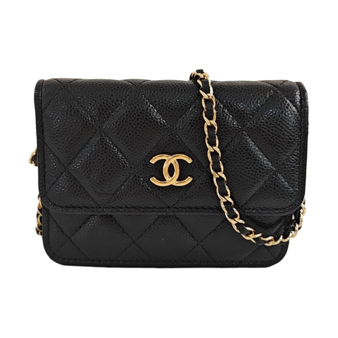 WOC Quilted Grained Calfskin Black