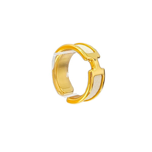 Olympe Calfskin White Clip On Earrings