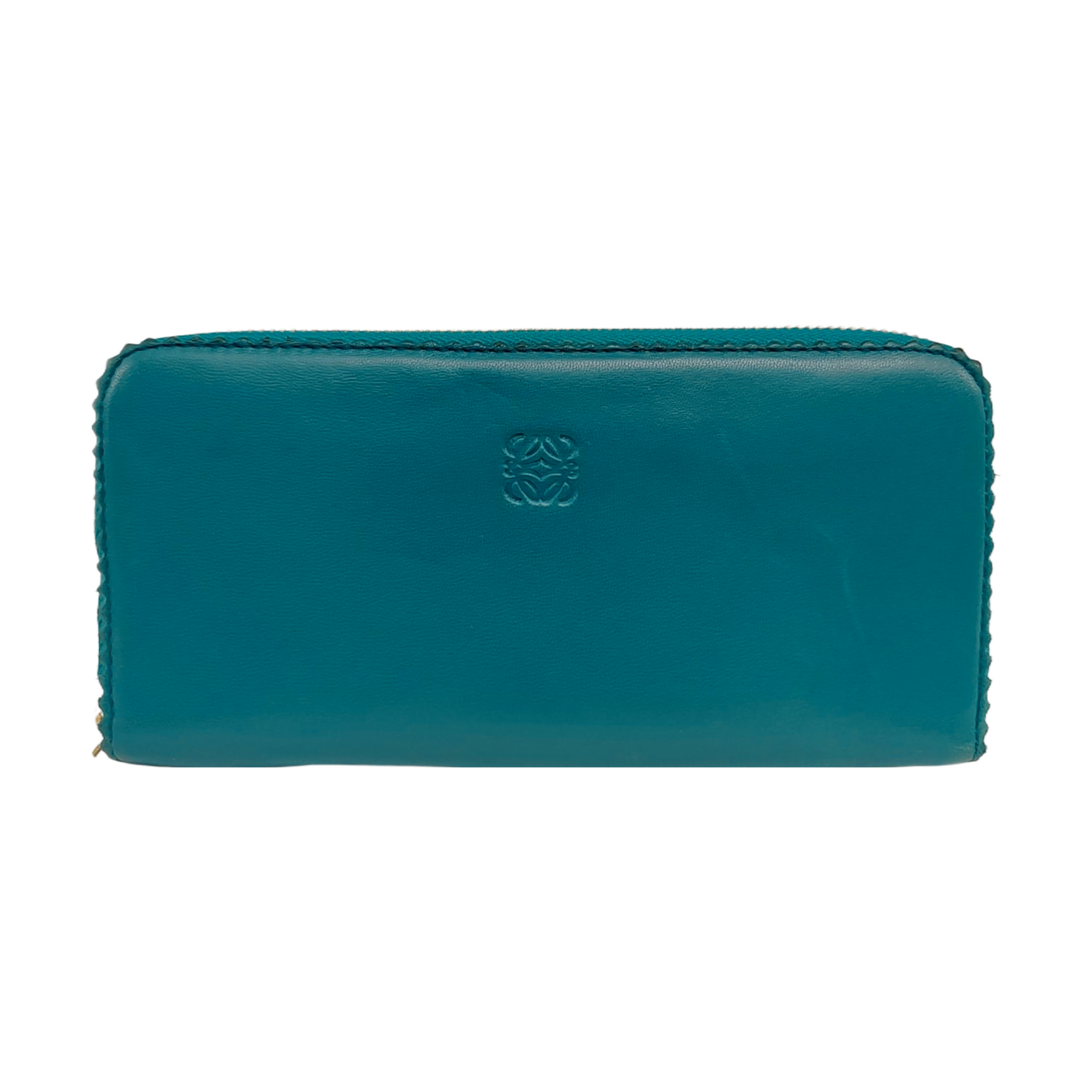 Brand Lambskin Blue Wallet
