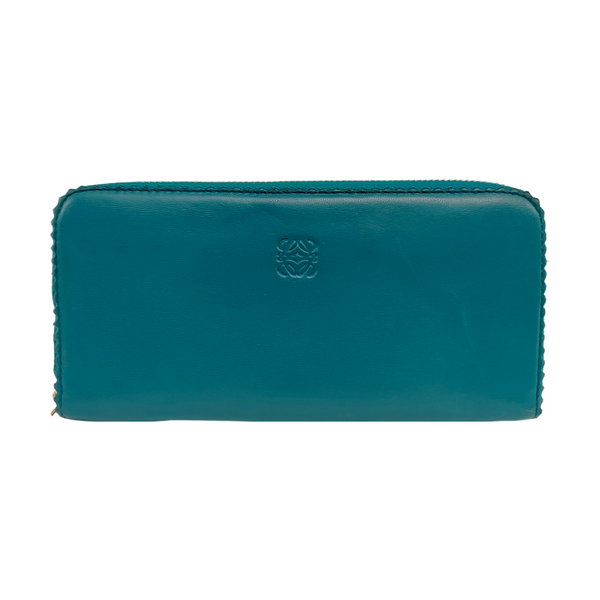 Brand Lambskin Blue Wallet