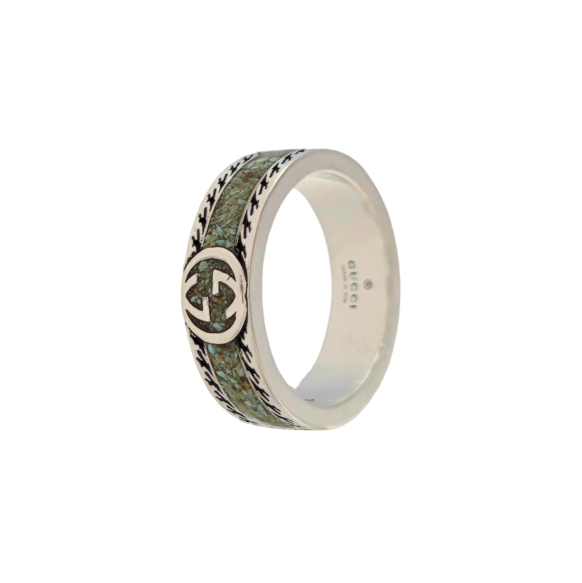 Interlocking G 925 Sterling Silver Ring HK 13