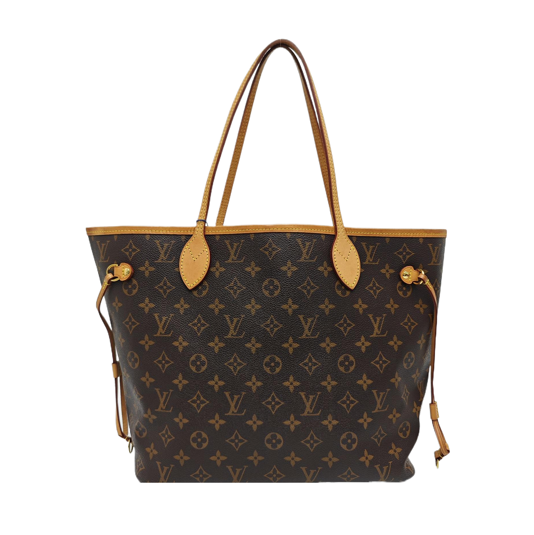 NEVERFULL MM Monogram Coated Canvas Brown