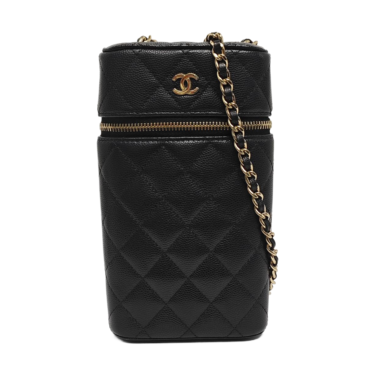 Quilted Grained Calfskin Black
