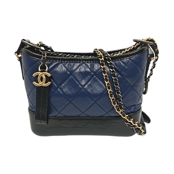 GABRIELLE Small Quilted Calfskin Blue