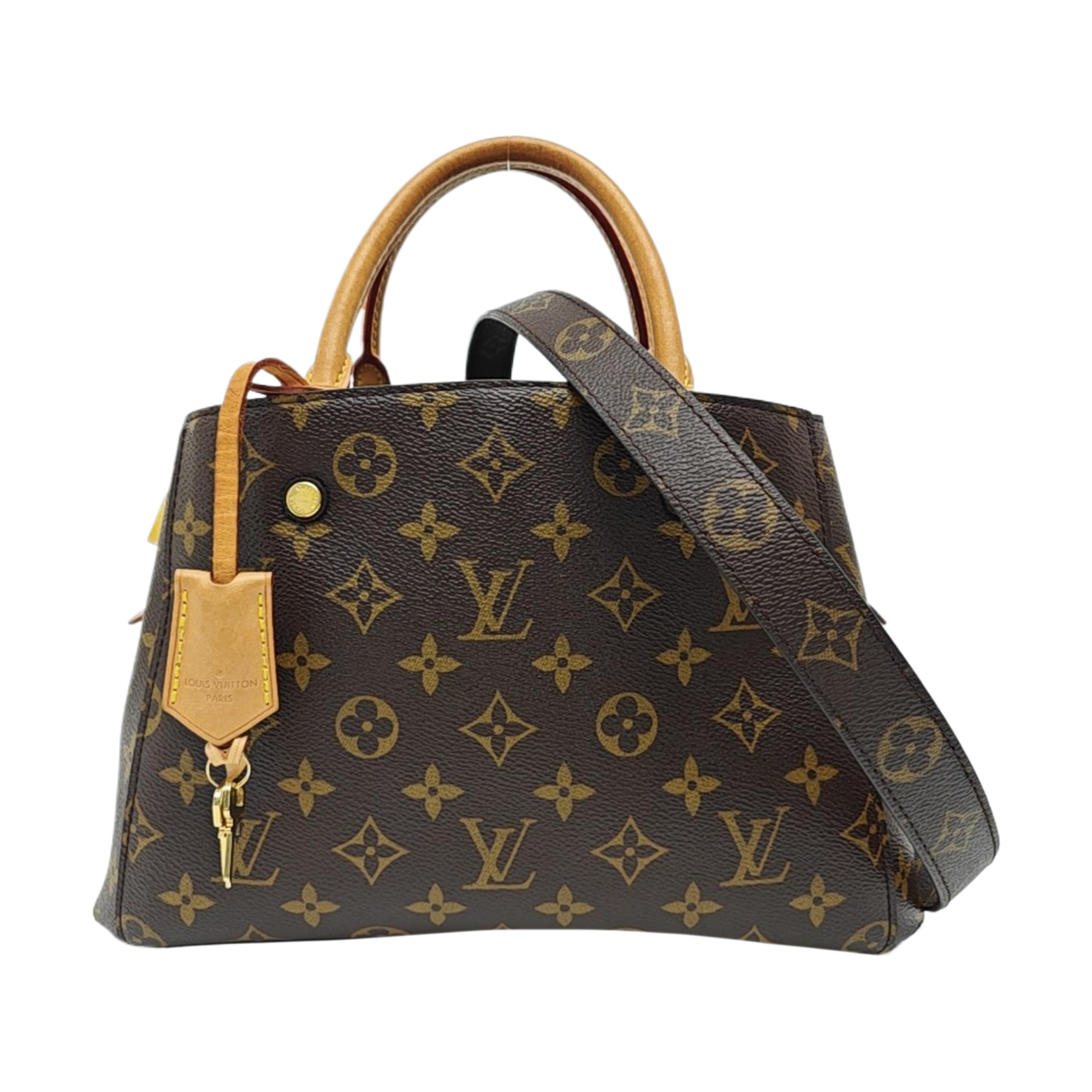 MONTAIGNE Monogram Coated Canvas Brown
