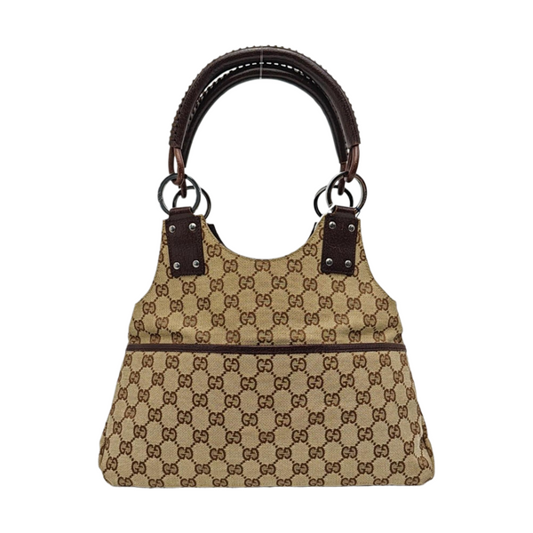 Monogram Canvas Top Handle Bag Brown