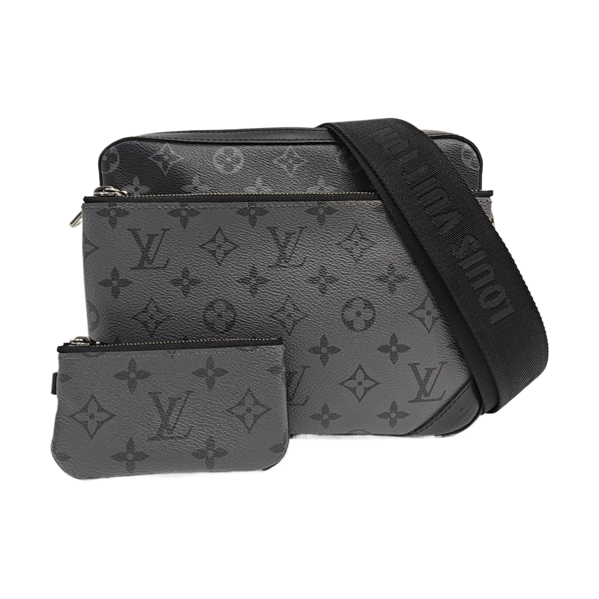 TRIO Monogram Coated Canvas Gray