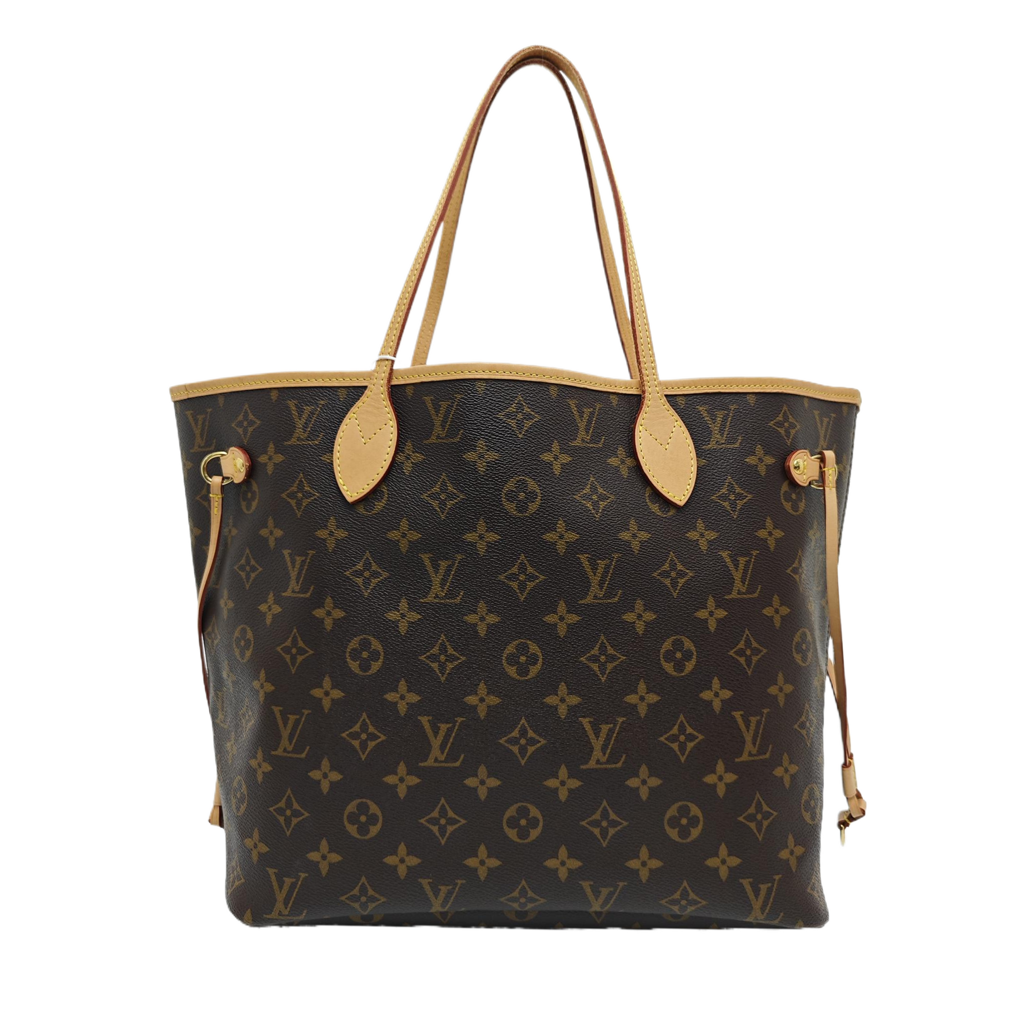 NEVERFULL MM Monogram Coated Canvas Brown